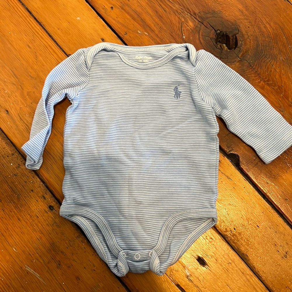 Ralph Lauren long sleeve onesie 3M